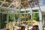 Georgian Conservatory Aluminum Glass Roof Design White with glass kick panels